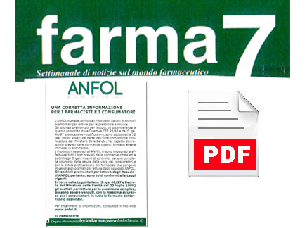 FARMA 7 Settimanale di notizie sul mondo farmaceutico